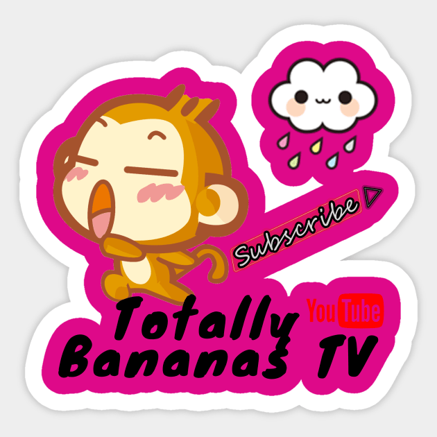 TBTV Kawaii Monkey with Kawaii Cloud *SUPER CUTE* Sticker by TBTV/Merch